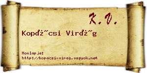 Kopácsi Virág névjegykártya